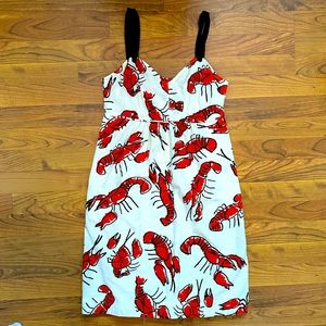 Edme & Esyllte Anthropologie Salty Seas Lobster Crawfish Dress Sz 6